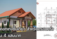 บ้านคอทเทจชั้นเดียว,บ้านคอทเทจ,บ้านสไตล์คอทเทจ,บ้านชั้นเดียวราคา 4 แสน,แบบบ้านราคาไม่เกิน 4 แสน