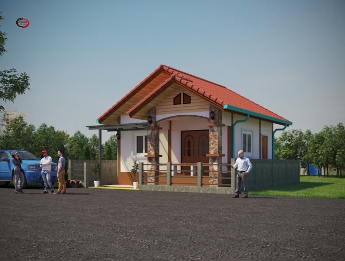 บ้านคอทเทจชั้นเดียว,บ้านคอทเทจ,บ้านสไตล์คอทเทจ,บ้านชั้นเดียวราคา 4 แสน,แบบบ้านราคาไม่เกิน 4 แสน