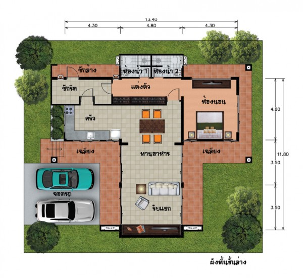 แบบบ้านเพื่อประชาชน,แบบบ้านแจกฟรี,บ้านชั้นเดียวราคา 4 แสน,บ้านราคาไม่เกิน 5 แสน,แบบบ้าน ราคาไม่เกิน 5 แสน_16