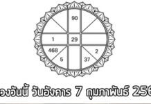 ดวงรายวัน วันอังคารที่ 7 กุมภาพันธ์ พ.ศ.2560 ขึ้น 11 ค่ำ เดือน 3 ดวงรายวัน,ดวงวันนี้,ดูดวงฟรี