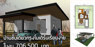 บ้านชั้นเดียวทรงโมเดิร์น เรียบง่ายในงบประมาณ 706,500 บาท บ้านชั้นเดียวทรงโมเดิร์น,บ้านชั้นเดียวโมเดิร์น,แบบบ้าน modern,แบบบ้านโมเดิร์นราคาถูก,บ้านสไตล์โมเดิร์น,แบบบ้านโมเดิร์นฟรี