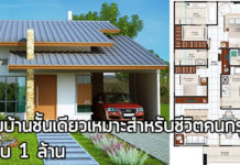 แบบบ้านราคาไม่เกินล้าน,บ้านชั้นเดียวสวยๆ,สร้างบ้านชั้นเดียว,บ้านเดี่ยวชั้นเดียว