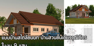แบบบ้านสไตล์ชนบท,แบบบ้านชั้นเดียวชนบท,แบบบ้านชนบท,แบบบ้านไม่เกินล้าน,แบบบ้านสวน