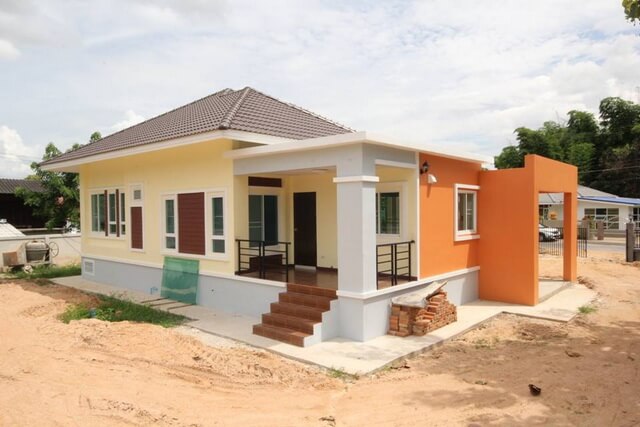 แบบบ้านทรอปิคอล,บ้านสไตล์ทรอปิคอล,บ้านทรงปั้นหยา,บ้านราคาไม่เกิน 2 ล้าน,แบบบ้านชั้นเดียวฟรี,สร้างบ้านชั้นเดียว