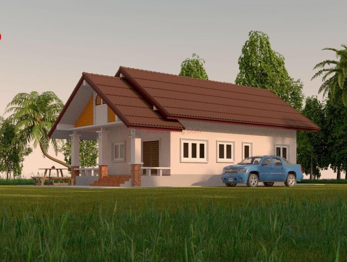 แบบบ้านสไตล์ชนบท,แบบบ้านชั้นเดียวชนบท,แบบบ้านชนบท,แบบบ้านไม่เกินล้าน,แบบบ้านสวน