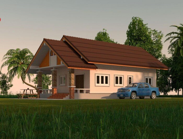 แบบบ้านสไตล์ชนบท,แบบบ้านชั้นเดียวชนบท,แบบบ้านชนบท,แบบบ้านไม่เกินล้าน,แบบบ้านสวน